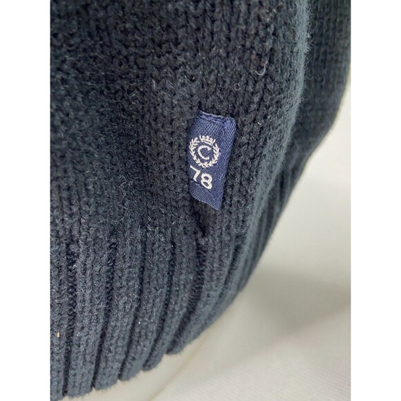 CHAPS RL Fair Isle Black Bear Sweater Mens XL 100% Cotton Knit Crewneck Pullover - Picture 5 of 9